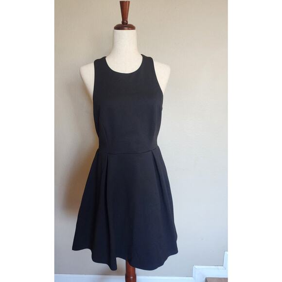 Lulus Black Cutout Skater Dress SZ Large Sexy - Picture 2 of 11